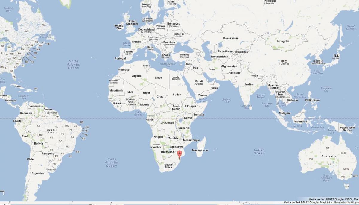Mapa Swaziland munduko