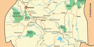 Ezulwini valley Swaziland mapa