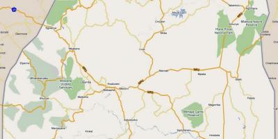 Mapa Swaziland dituzten errepideak